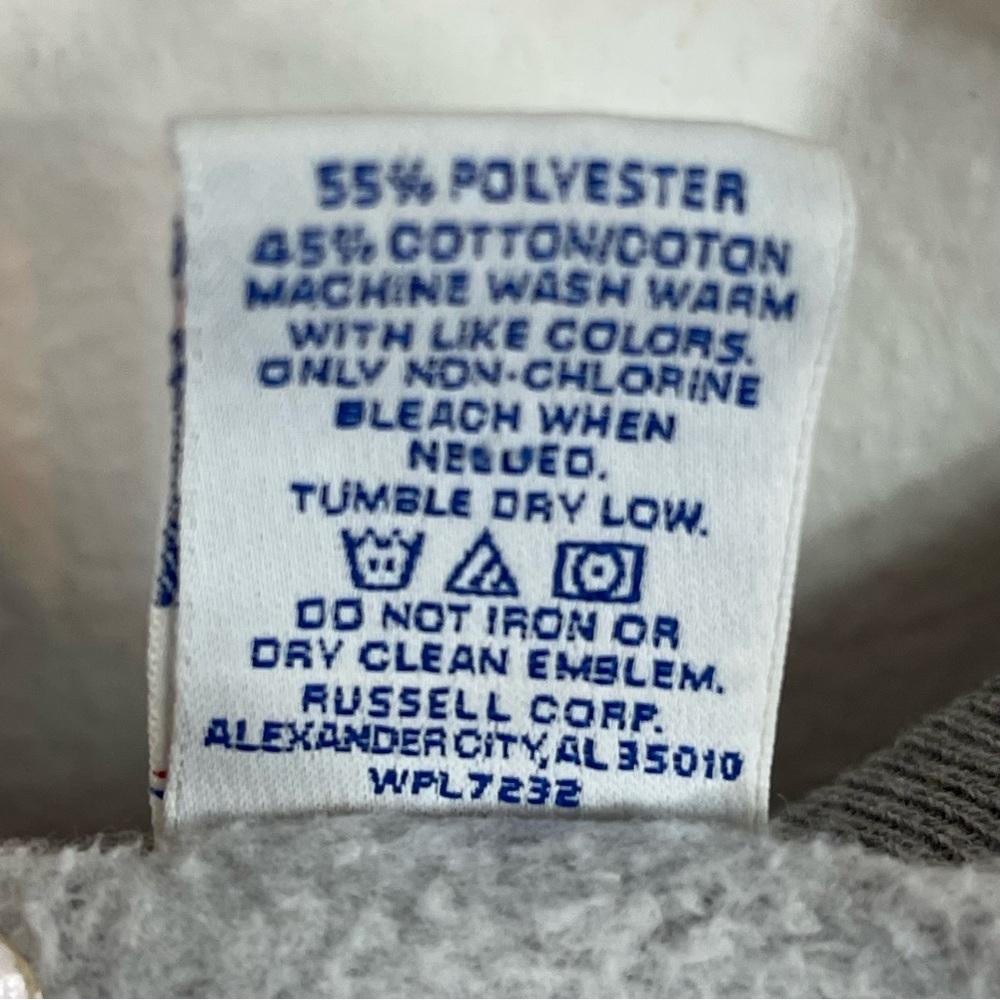 90’s Russell Athletic USA All Stars Crew Neck Sweat Shirt L Gray Red Blue - Picture 9 of 10